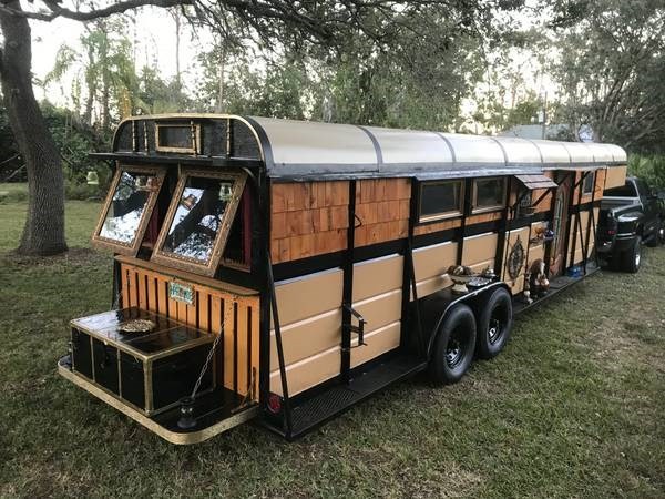 Horse Trailer Converted into Gypsy Wagon Style Tiny House