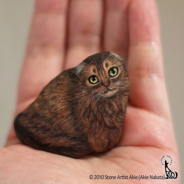 What a rock star! Self-taught Japanese artist creates realistic animal designs on pebbles - including an adorable hedgehog and a raccoon